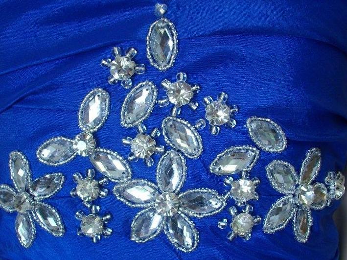 royal blue girls pageant dress